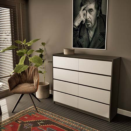 دراور 8 کشو تمام ام دی اف مدل D-02