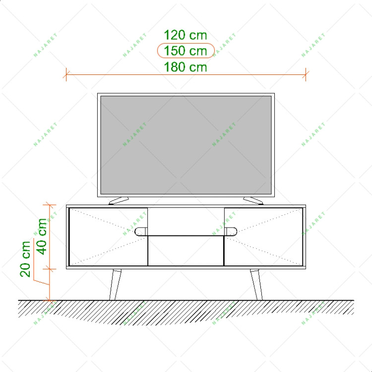 میز تلویزیون مدل TF-128