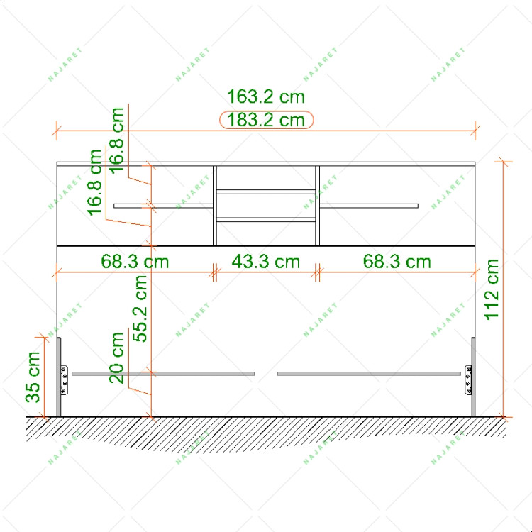 تخت خواب مدل B-114